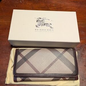 Burberry Dark Brown Leather Wallet